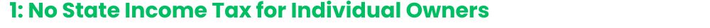 1.  No State Income Tax for Individual Owners