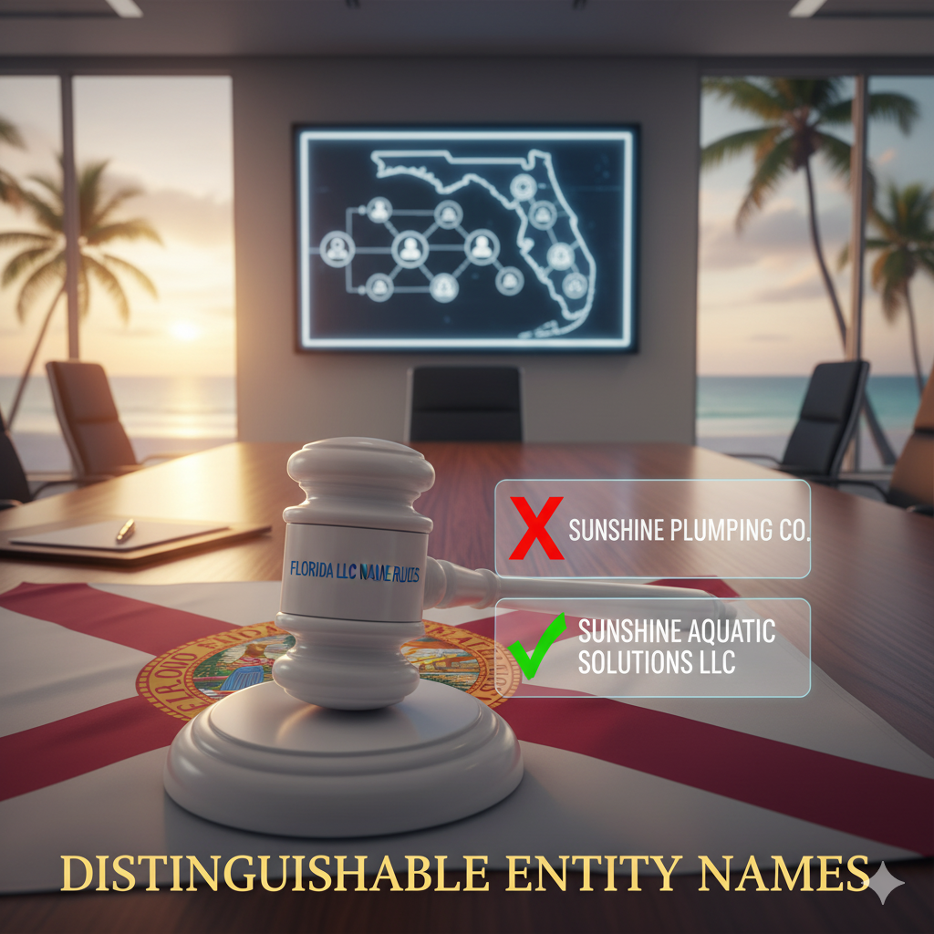 Florida LLC Name Rules: Distinguishable Business Entity Names 