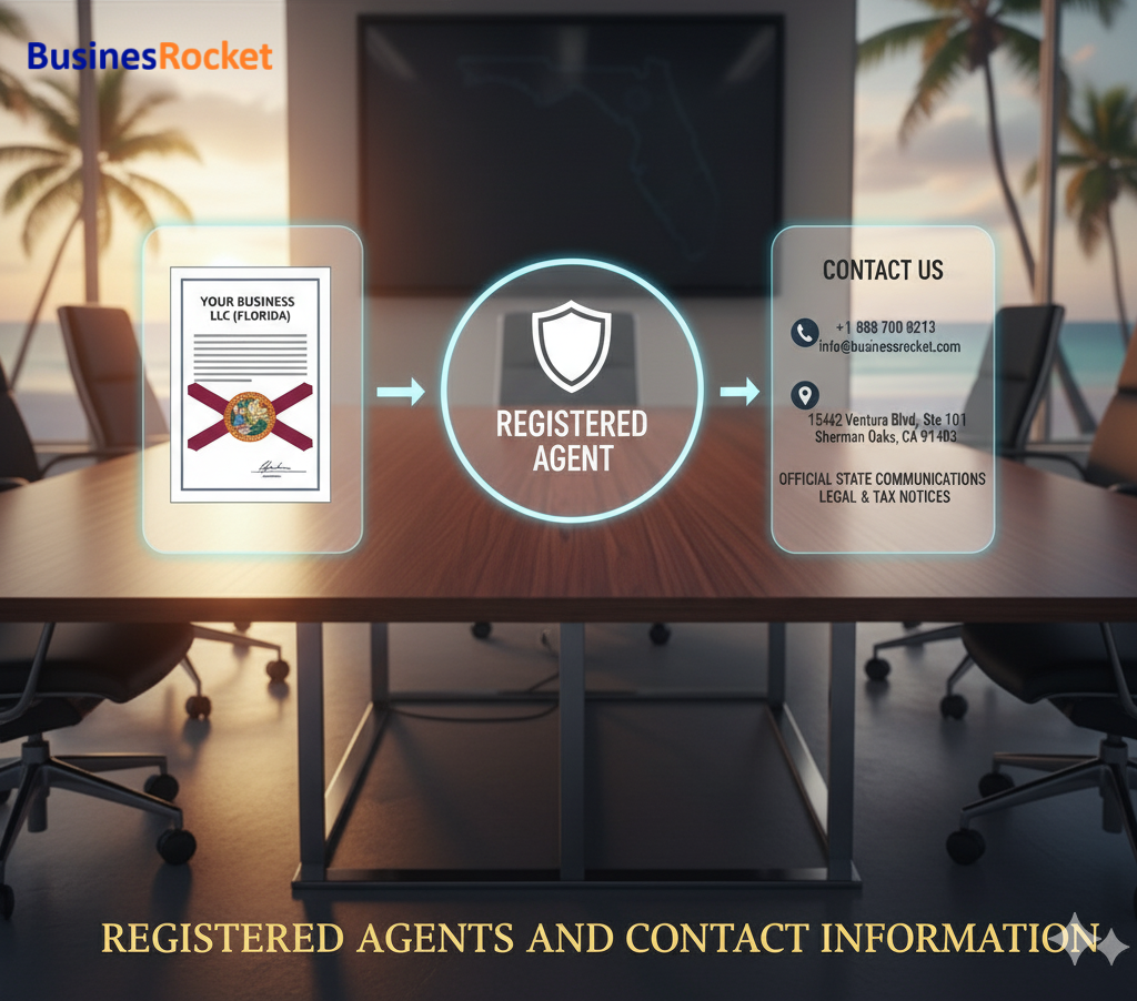 Registered agent in florida contact information (BusinessRocket)