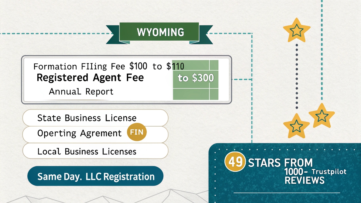 Cost of llc in woyming in 2025