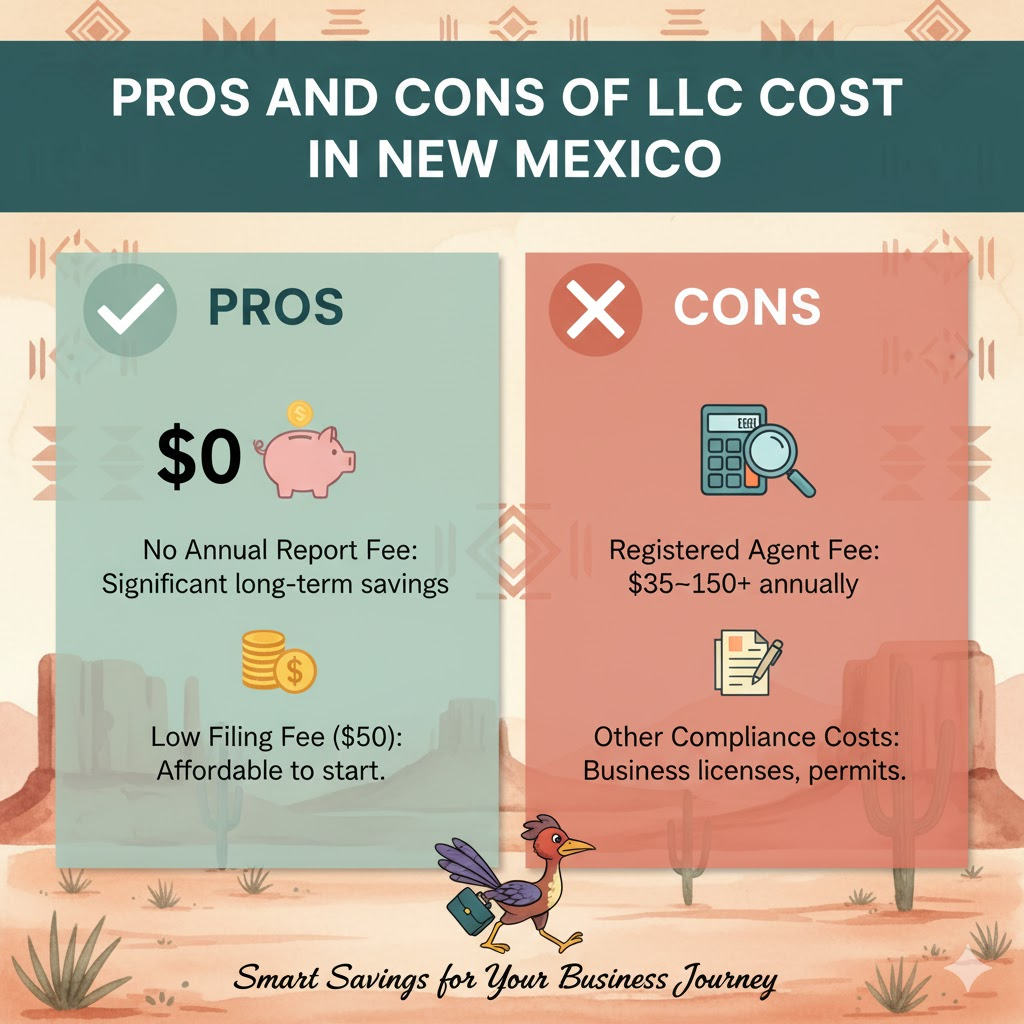 Pros and Cons of LLC Cost in New Mexico in 2025
