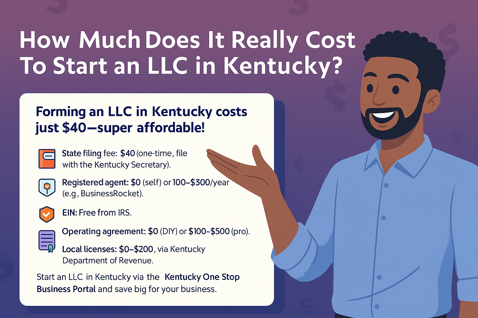 cost of llc in Kentucky in 2025