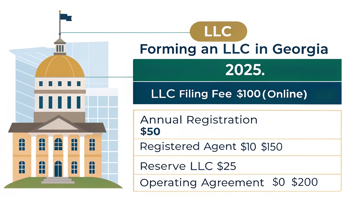 Cost of LLC in Georgia in 2025