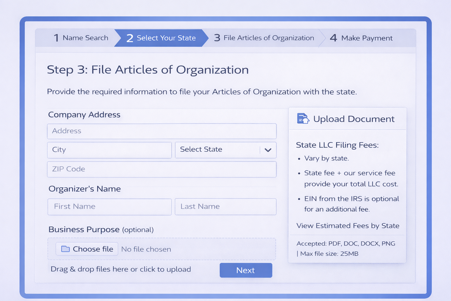 LLC Formation:: Step 3: File Articles of Organization