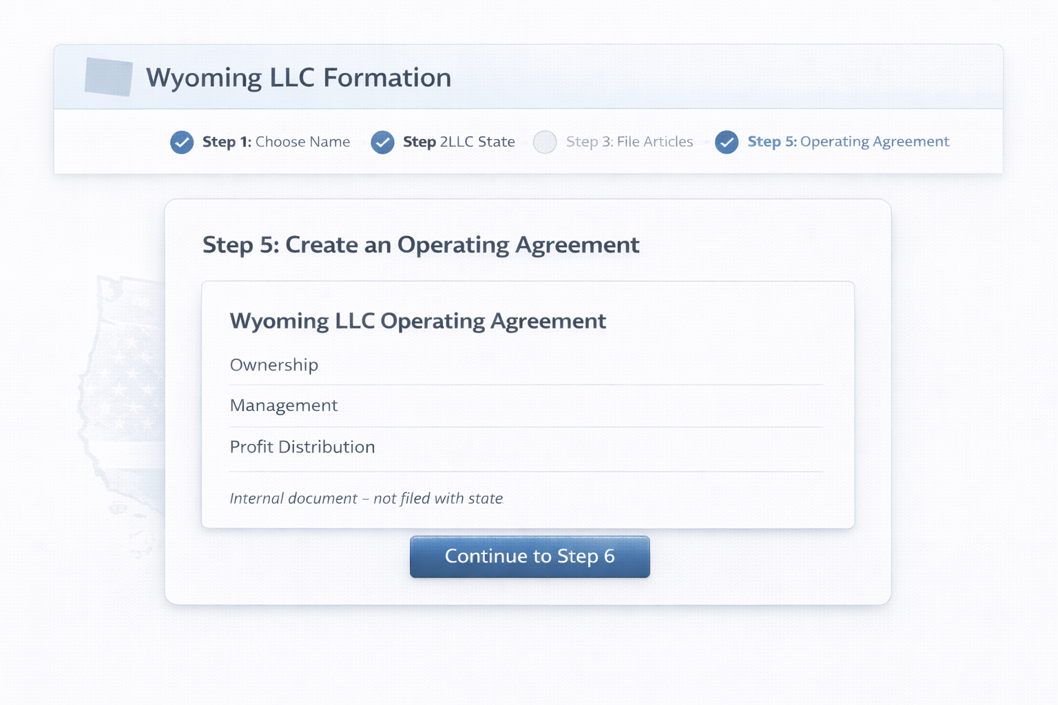 Step 5: Create an Operating Agreement