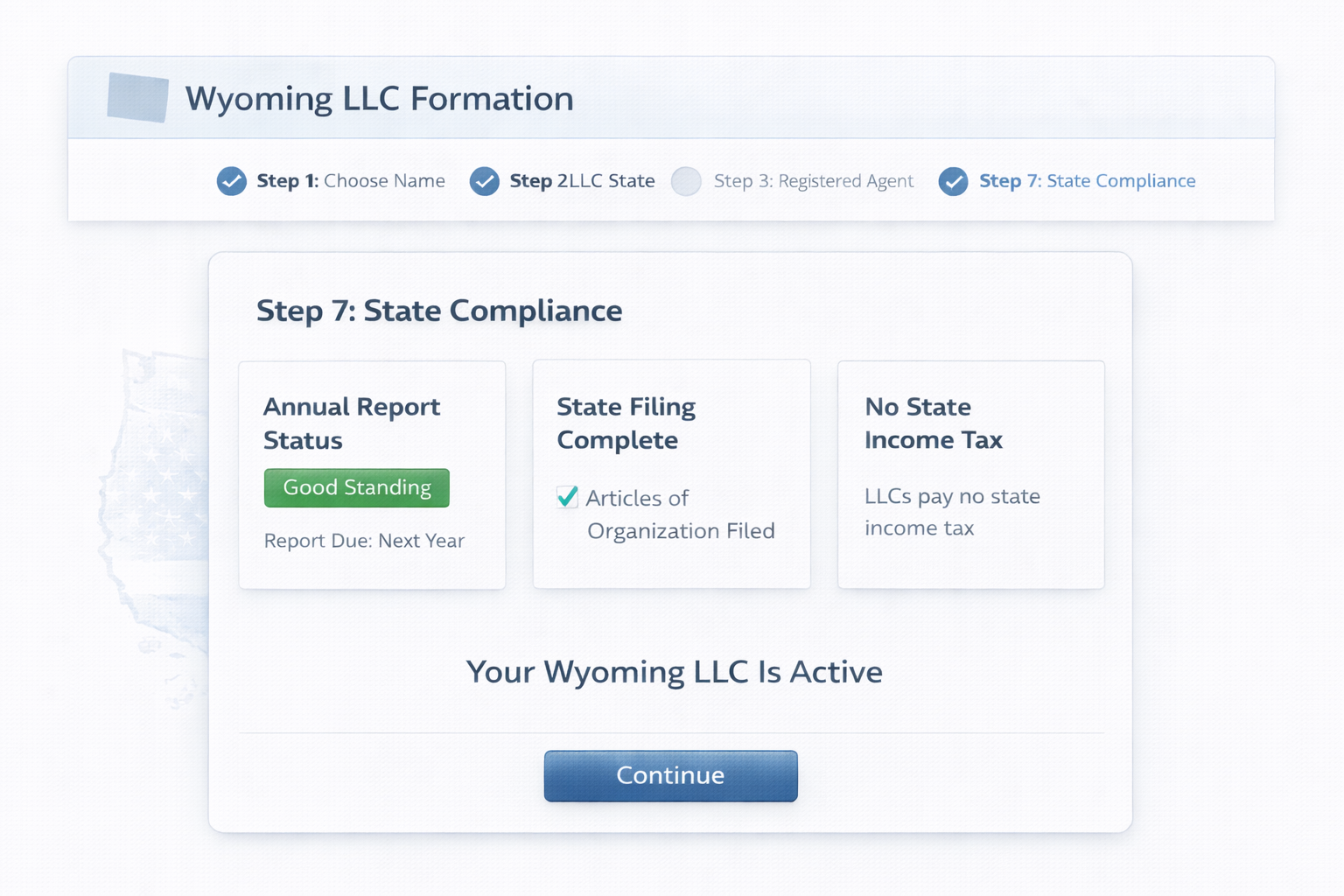 Step 7: Wyoming State Filing and Tax Requirements