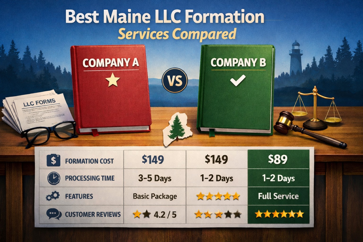 Best Maine LLC Formation Services Compared in 2026