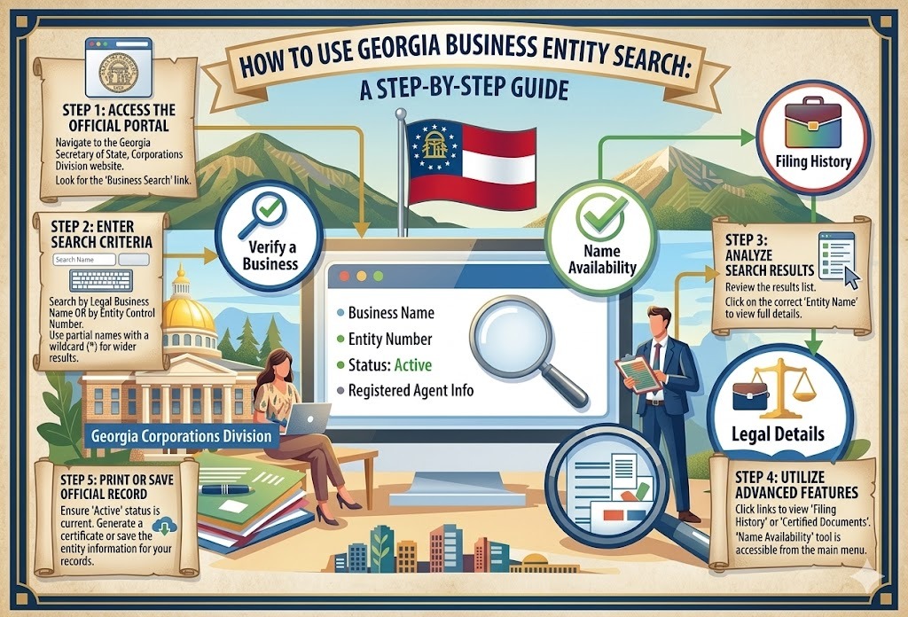 How to Use Georgia Business Entity Search: Step-by-Step in 2026
