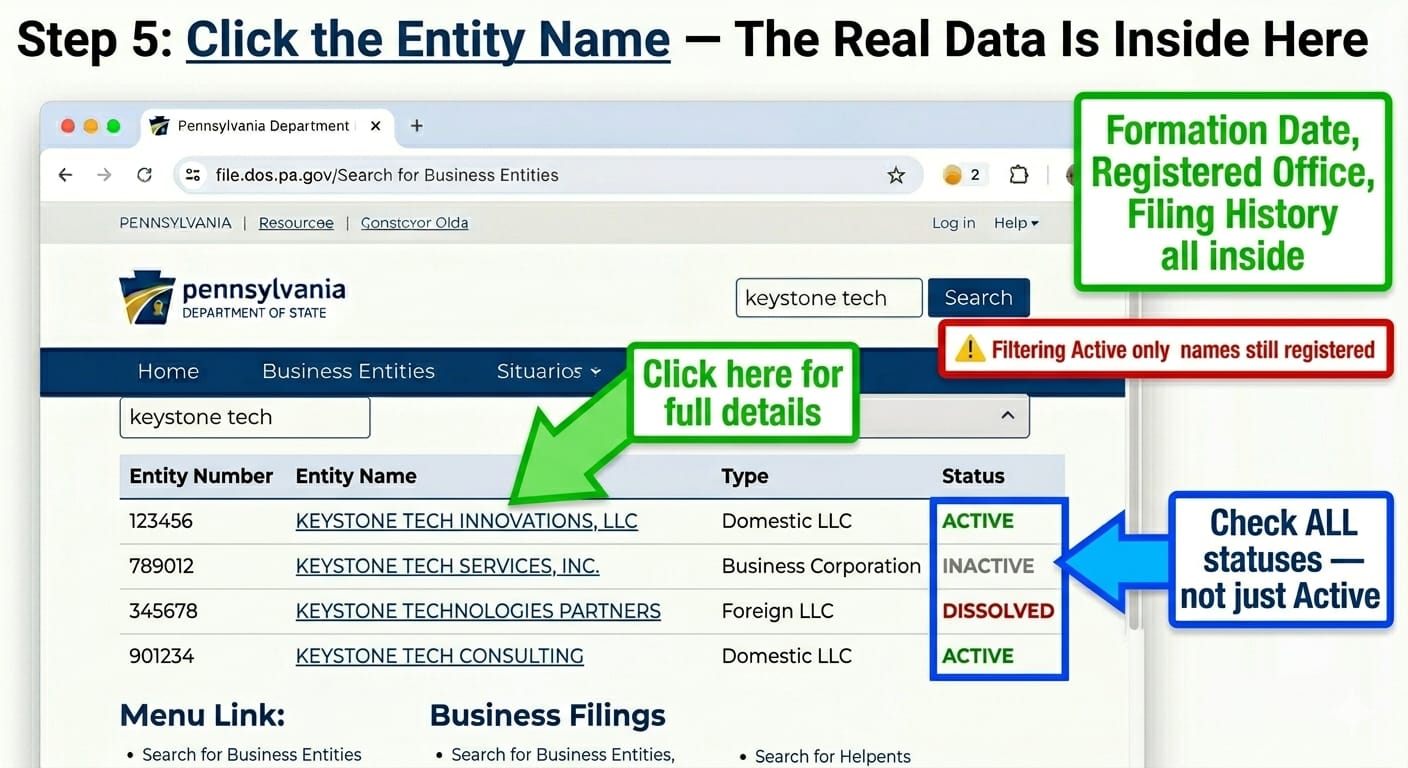Step 5. Review Your Search Results