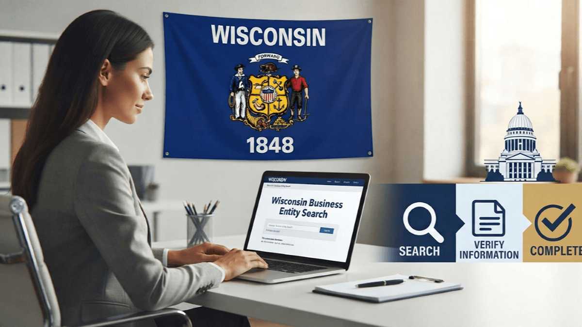 Wisconsin business entity search guide by Department of Financial Institutions DFI