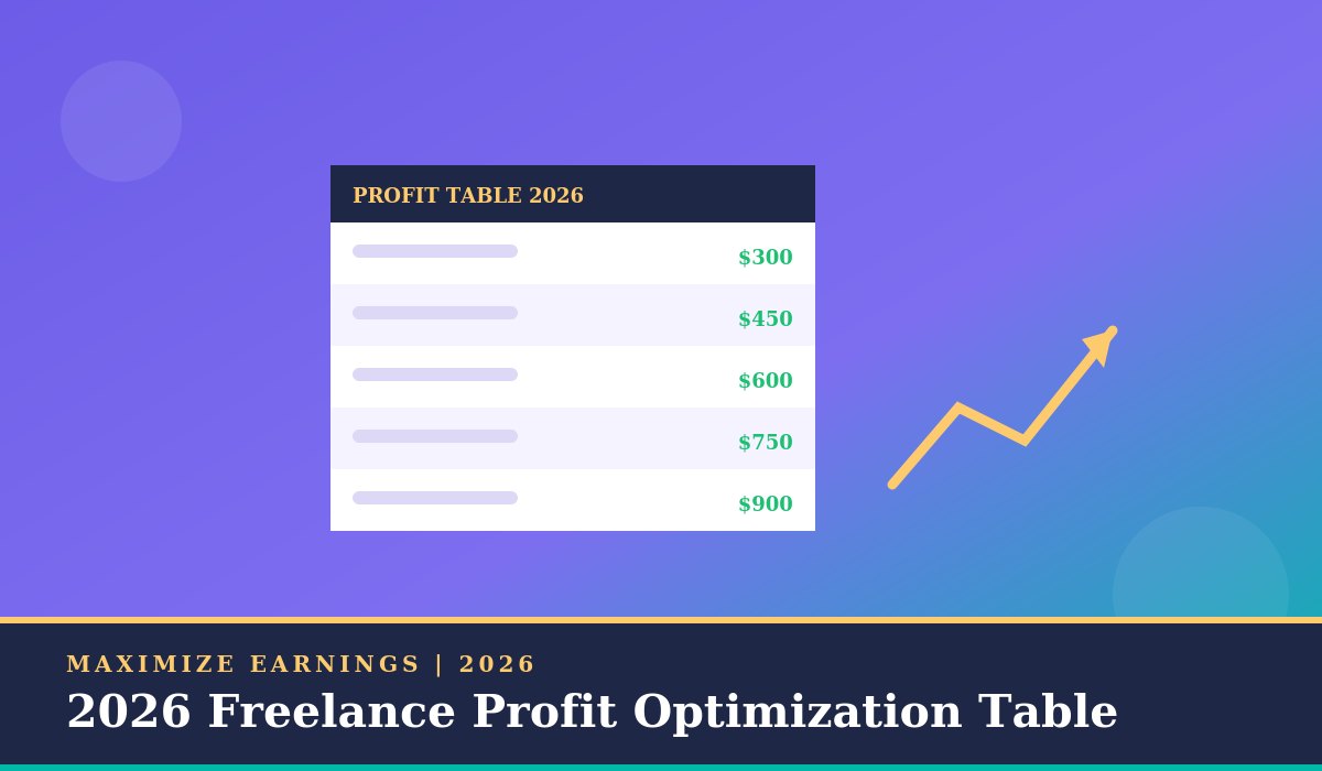 2026 Freelance Profit Optimization Table