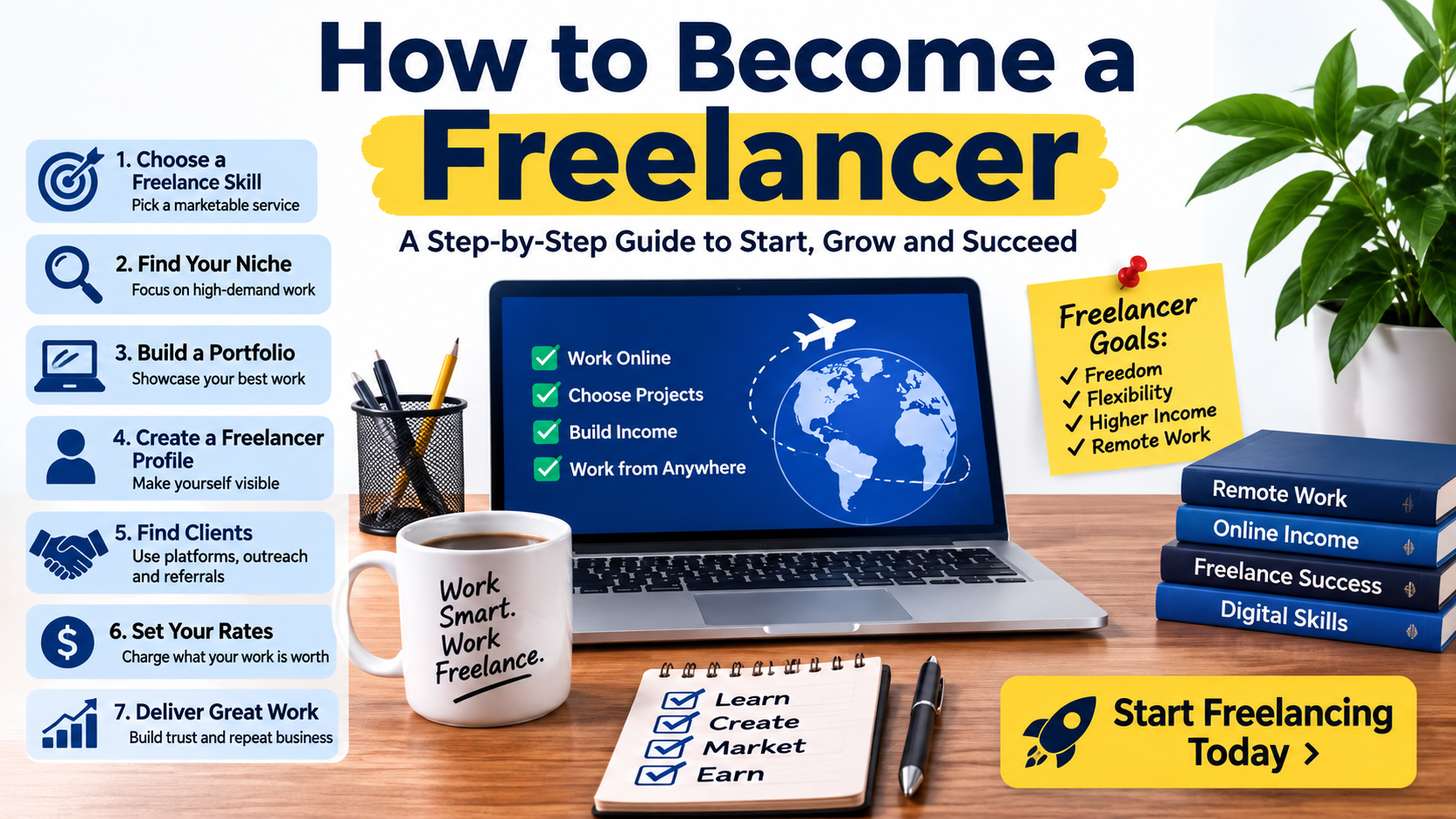 How To Become a Freelancer and Start Freelancing