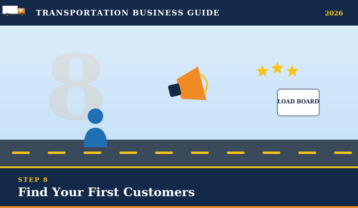 Find your first customers for a transportation business